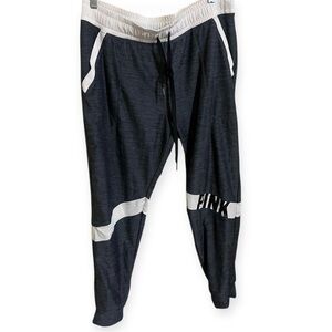 PINK Victoria’s Secret Ultimate Gray White Striped Jogger Sweats Size Large